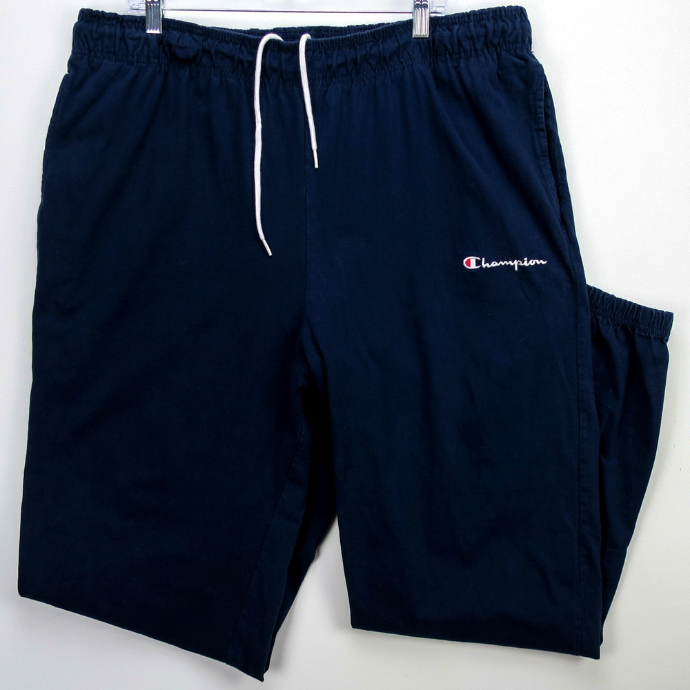 Champion Mens 3XLT Sweatpants Navy Blue Big Tall Lounge Athletic Pants